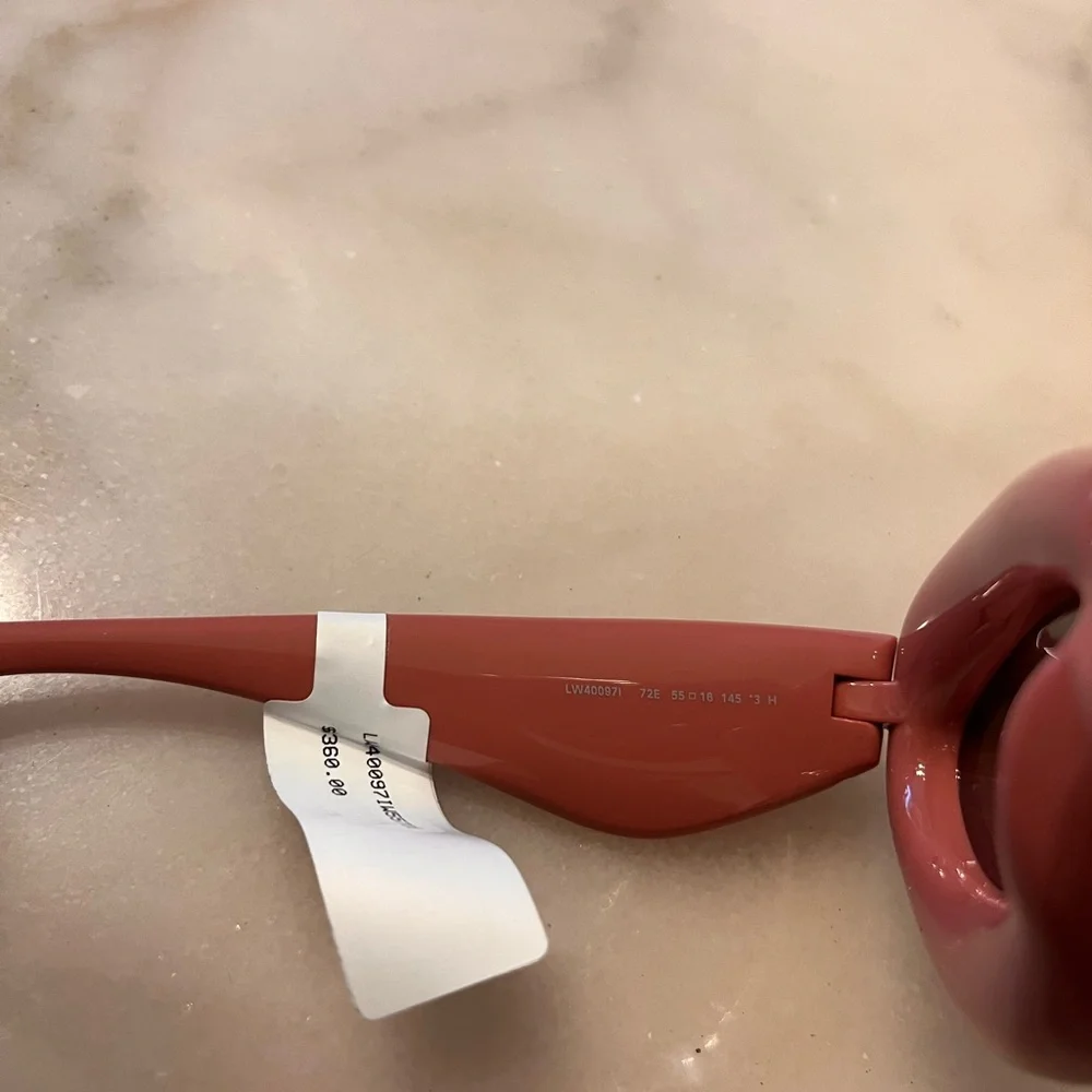 Authentic Loewe Women's Sunglasses in Coral and Brown,In New Condition